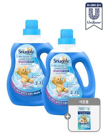 스너글 딥클린 액체세제 블루스파클 플러스 실내건조 2.7L 2개