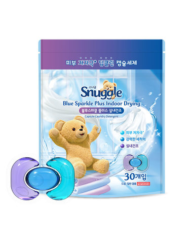스너글 캡슐 세탁세제 블루스파클 플러스 실내건조 15.2g 30개입