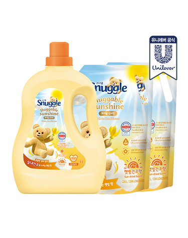 스너글 햇빛건조 섬유유연제 허거블선샤인 4L + 2.6L 2개