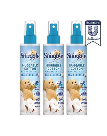 스너글 섬유탈취제 허거블코튼 더블소프트 150ml 3개