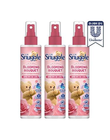 스너글 섬유탈취제 블루밍부케 더블소프트 150ml 3개