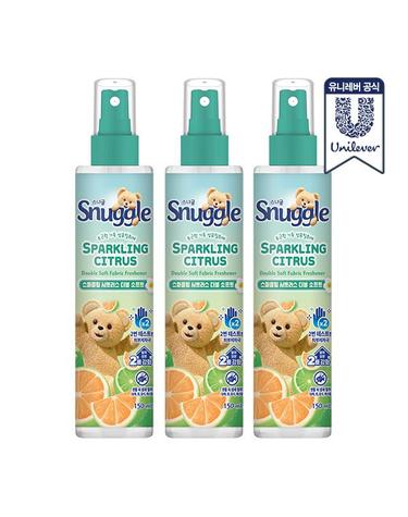 스너글 섬유탈취제 스파클링시트러스 더블소프트 150ml 3개