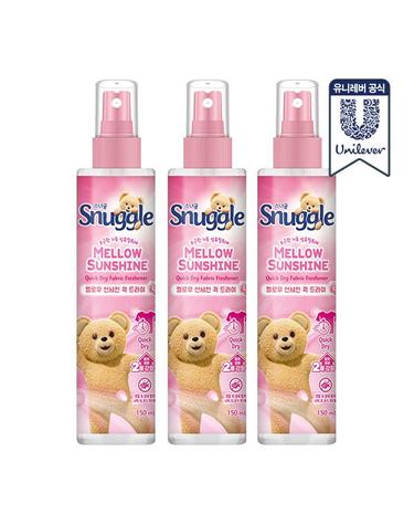 스너글 섬유탈취제 멜로우선샤인 퀵드라이 150ml 3개