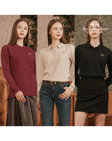 RCB폴로클럽 여성 폴로 PK 기모 티셔츠_R3LT401_W