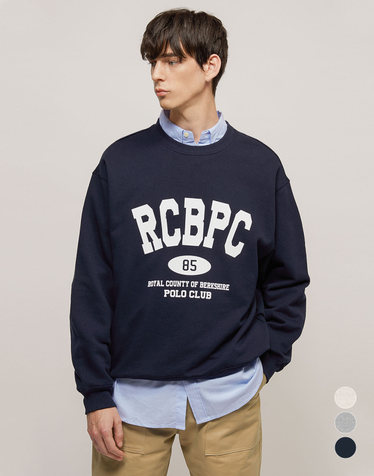 RCB폴로클럽 남녀공용 RCBPC 85 그래픽 크루넥 맨투맨 티셔츠 3color