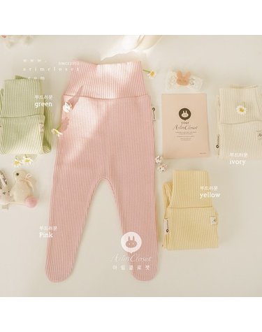 [보리보리] 꼬물꼬물 쪼꼬미를 꼬옥 안고서 ：_유발레깅스- 4color cotton baby foot  leggings