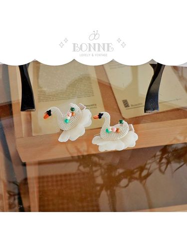 [보리보리]  쁘띠 스완 헤어핀 세트 / BONNE PETIT SWAN HAIRPIN SET