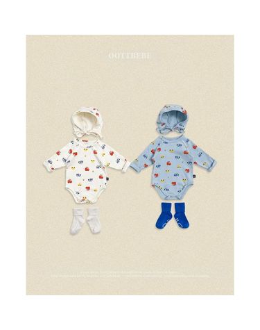 [보리보리] bebe자동차슈트+보넷set