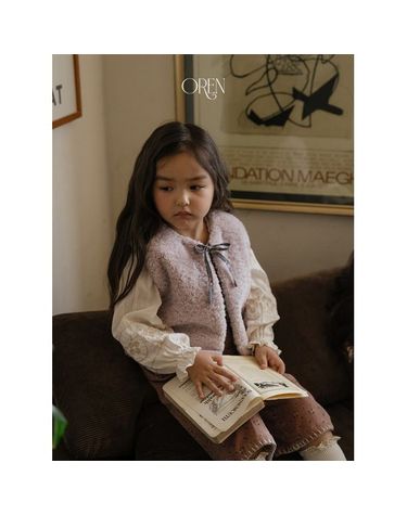 [보리보리] 라벤더 베어 조끼