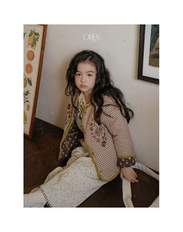 [보리보리] 브리즈 체크 패딩 점퍼