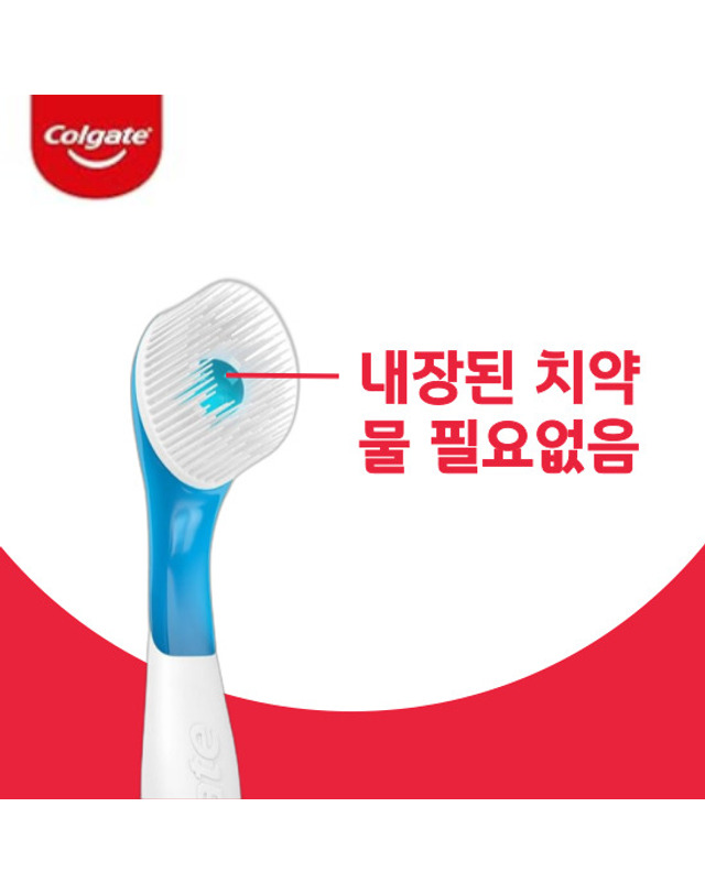 콜게이트 [SNS화제]물없이 간편 양치/콜게이트 위스프 일회용칫솔 1팩 24개입 착용컷