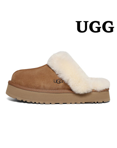 [어그] 미국 UGG 디스케트 Disquette 플랫폼 털 슬리퍼 체스트넛 1122550-CHE