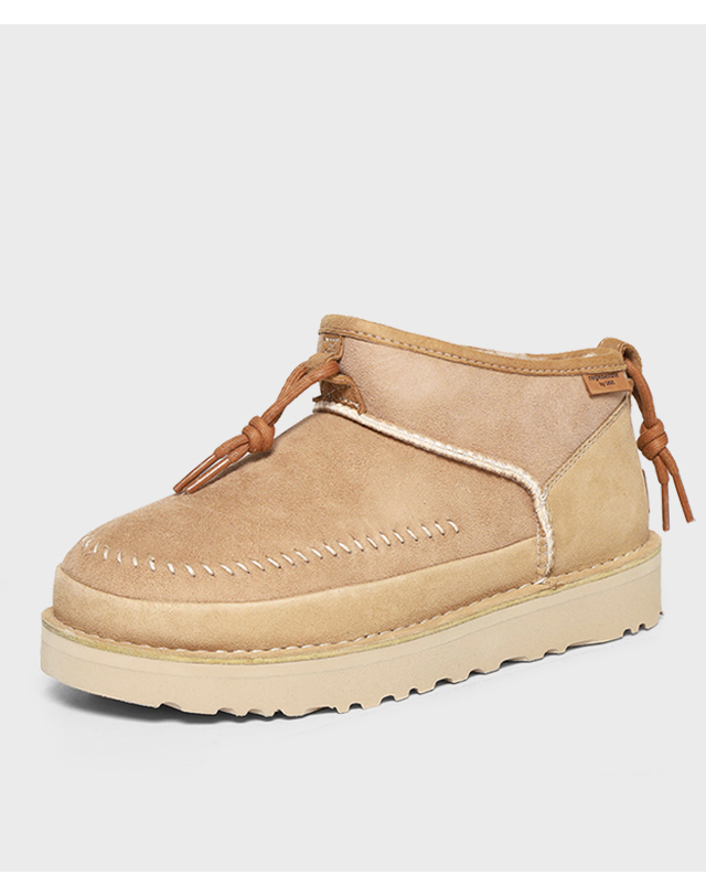 어그 [어그] 미국 UGG 울트라 미니 크래프티드 리제너레이트 털 부츠 260 사이즈 샌드 1152953-SAN 착용컷