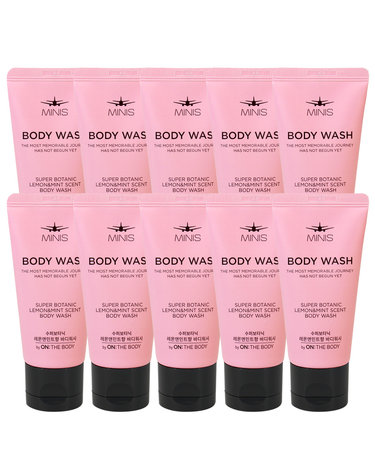 (10개)엘지 미니스 수퍼보타닉 레몬앤민트향 바디워시 50ml /미니 여행용