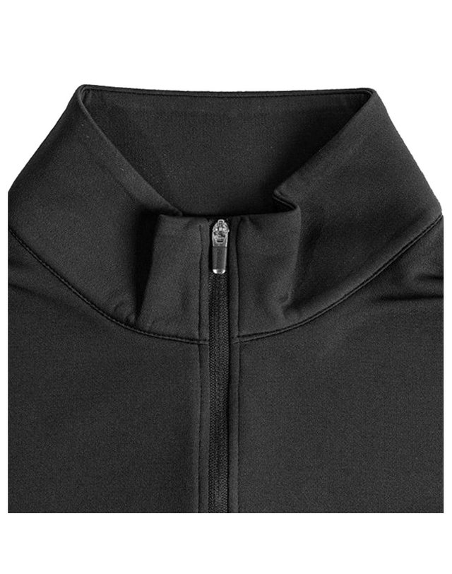 말본골프 MALBON GOLF [갤러리아] [Malbon Golf] 말본 남성 월드 펠로우쉽 긴팔 집업 티셔츠 블랙 M7970 착용컷