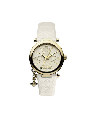 비비안웨스트우드 VV006WHWH 오브 여성 가죽 쿼츠 32mm