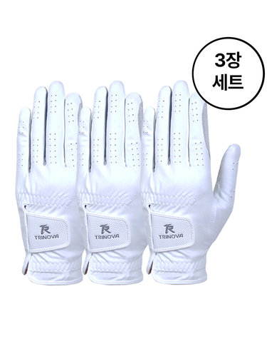 [트리노바] 반양피 골프장갑 남성용(한손)_T3456 3장세트