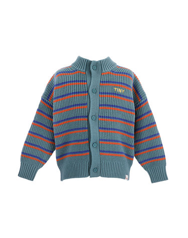 타이니코튼 AW24-276 P13 (Stripes mockneck cardigan) 스트라이프 아동 가디건
