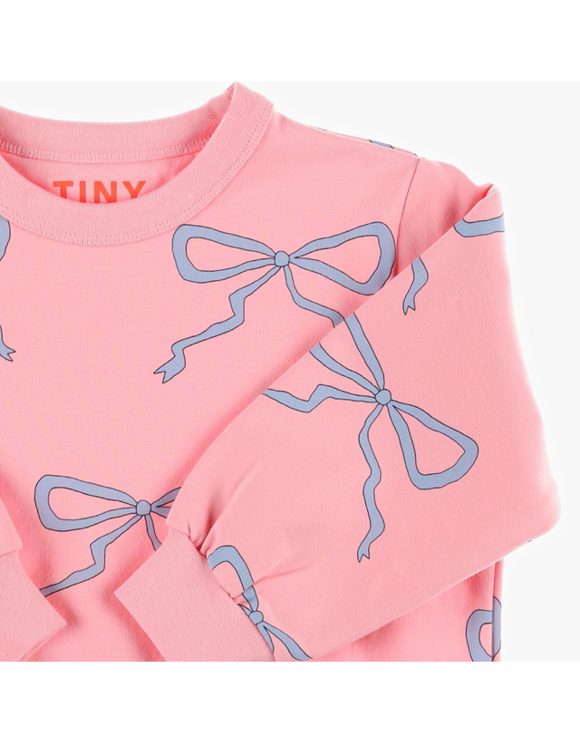 타이니코튼 타이니코튼 AW24-062 P17 (Bows sweatshirt) 보우 리본 아동 맨투맨 착용컷