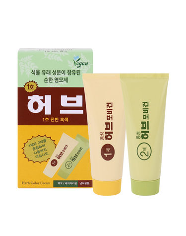 동성제약 허브 포 비건 칼라크림 1호 진한흑색
