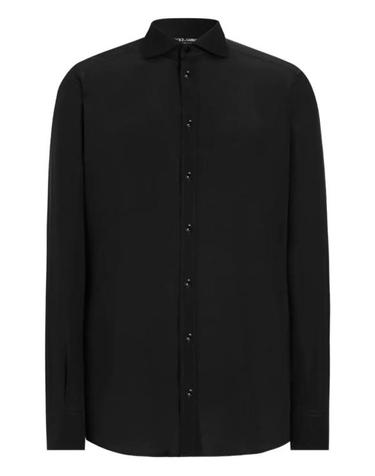 [해외직구] 26SS 돌체앤가바나 스트레치 포플린 마티니 셔츠 G5OI6TFUMRY N0000 BLACK
