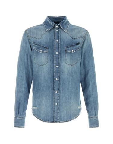 [해외직구] 26SS 돌체앤가바나 데님 셔츠 G5OD5DG8OJ3 S9001 Light Blue