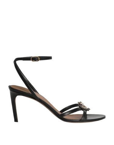 [해외직구] 26SS 돌체앤가바나 디보션 카프스킨 샌들힐 CR1983AP41280999 BLACK