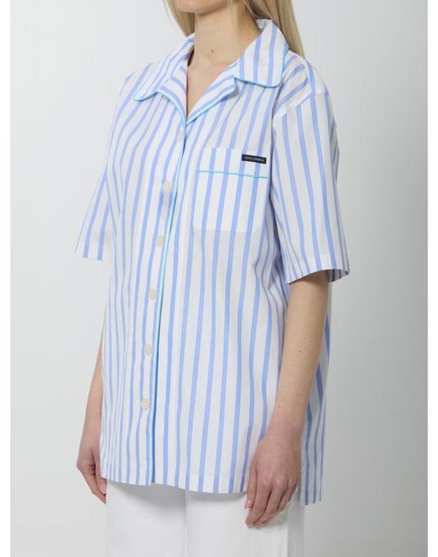 돌체앤가바나 [해외직구] 26SS 돌체앤가바나 셔츠 F5U31T LIGHT BLUE 착용컷