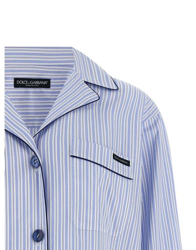 돌체앤가바나 [해외직구] 26SS 돌체앤가바나 블라우스 F5U37TFR510S8051 Light Blue 착용컷