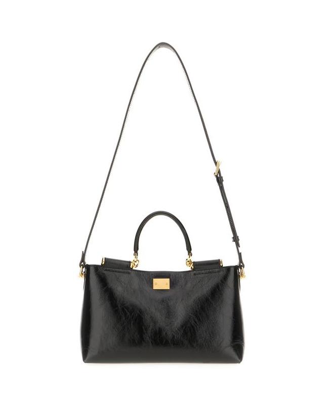 돌체앤가바나 [해외직구] 26FW 돌체앤가바나 Medium Vittoria calfskin 핸드백 BB7896AZ000 80999 Nero 착용컷