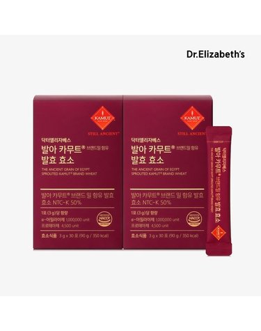[갤러리아] [닥터엘리자베스] 발아 카무트 브랜드 밀 함유 발효 효소 (3g x 30포) x 2박스