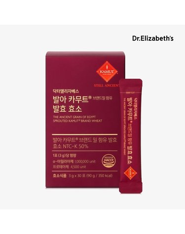 [갤러리아] [닥터엘리자베스] 발아 카무트 브랜드 밀 함유 발효 효소 (3g x 30포)