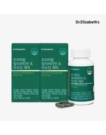 [갤러리아] [닥터엘리자베스] 프리미엄 멀티비타민&비오틴케어 (1,000mg x 120정) x 2박스