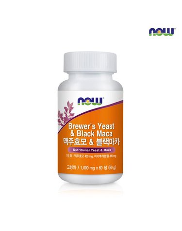 [갤러리아] [나우푸드] 맥주효모 & 블랙마카 (1,000mg x 60정)
