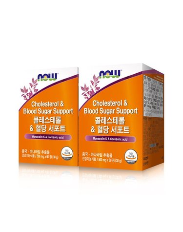 [갤러리아] [나우푸드] 콜레스테롤 & 혈당 서포트 (500mg x 60정) x 2박스