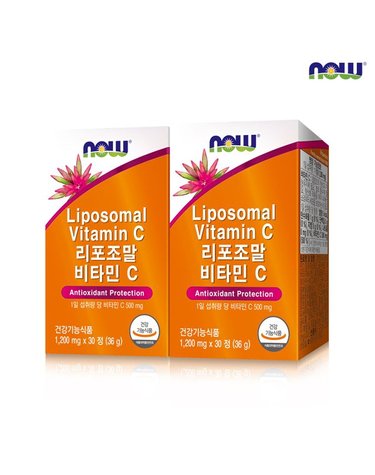 [갤러리아] [나우푸드] 리포조말 비타민 C (1,200mg x 30정) x 2박스