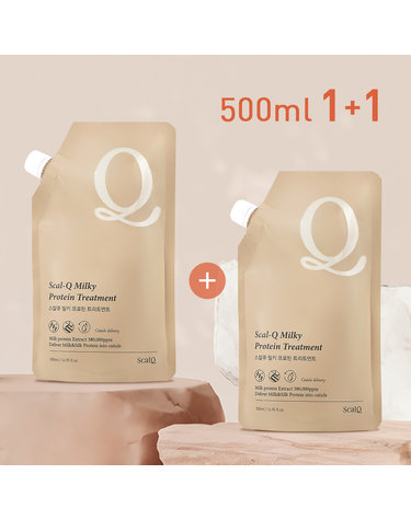 [2pack]스칼큐 단백질 극손상 미용실 고급 트리트먼트 500ml 리필 2개