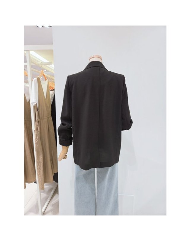 숲 SOUP [갤러리아] [SOUP] 뒤 트임 단추 테일러드 자켓 SC5JK39 착용컷