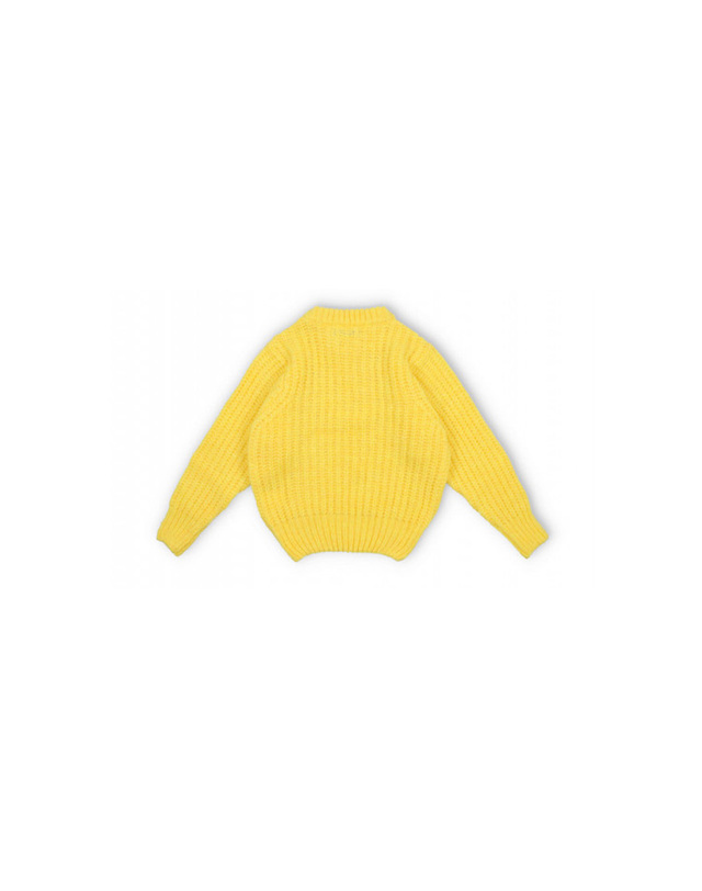 더뉴소사이어티 키즈 로고 니트 TAMPERE JUMPER HARVEST GOLD 착용컷