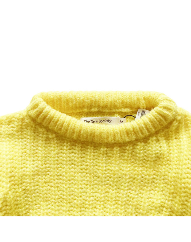 더뉴소사이어티 키즈 로고 니트 TAMPERE JUMPER HARVEST GOLD 착용컷