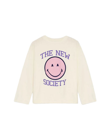 키즈 스마일 프린팅 롱슬리브 아이보리 SMILEY T MOON.WH