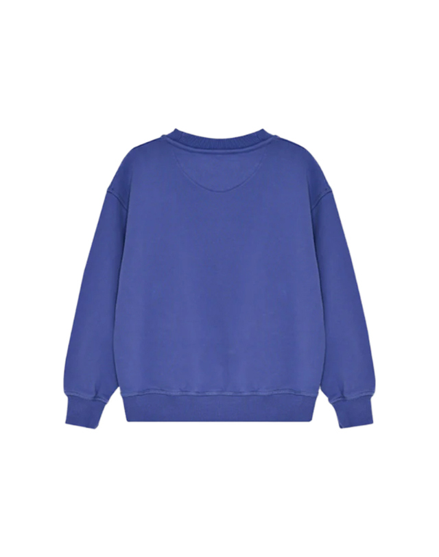 더뉴소사이어티 키즈 로고 맨투맨 로얄퍼플 TNS S ROYAL PURPLE 착용컷