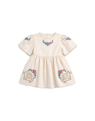 키즈 나르시스 NARCISE 플라워 엠보 드레스 에크루 S26AHB1P456 ECRU