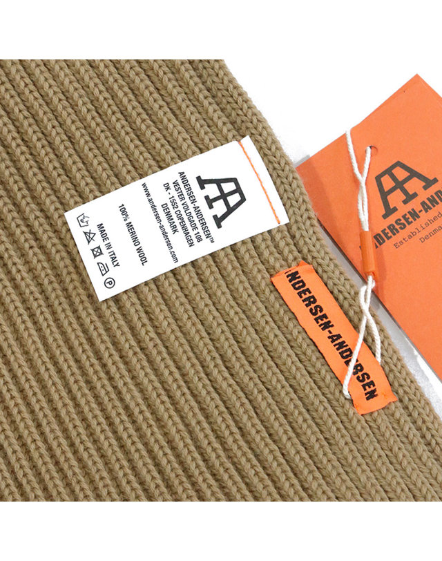 안데르센 안데르센 25FW 골지 울 머플러 카멜 WIDE SCARF CAMEL 착용컷