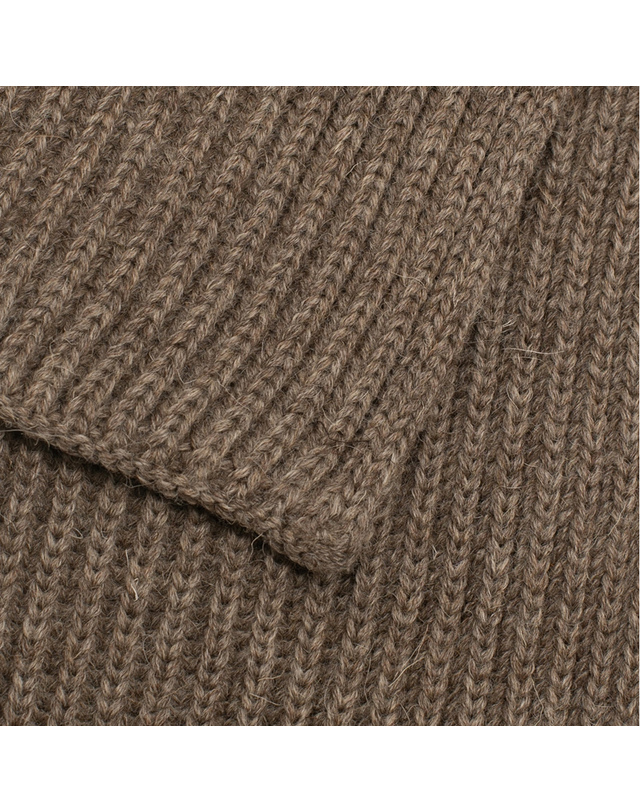 안데르센 안데르센 25FW 골지 울 숏 머플러 SHORT SCARF NATURAL TAUPE 착용컷