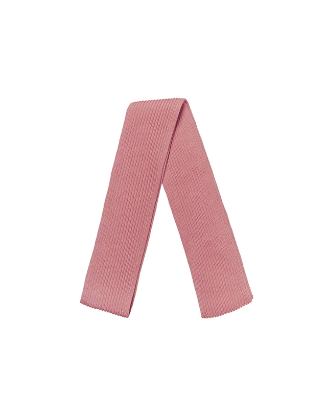 안데르센 안데르센 25FW 골지 울 숏 머플러 로즈 핑크 SHORT SCARF LYSEROD 착용컷
