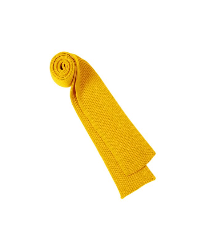 안데르센 안데르센 25FW 골지 울 숏 머플러 옐로우 SHORT SCARF YELLOW 착용컷