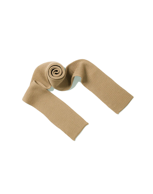 안데르센 안데르센 25FW 골지 울 숏 머플러 카멜 SHORT SCARF CAMEL 착용컷