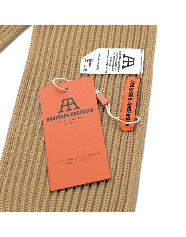 안데르센 안데르센 25FW 골지 울 숏 머플러 카멜 SHORT SCARF CAMEL 착용컷