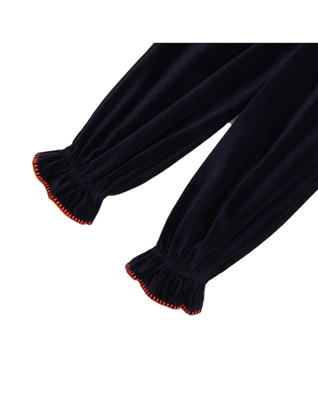 미샤앤퍼프 키즈 벨벳 쥬쥬 팬츠 네이비 MP178008 420 착용컷